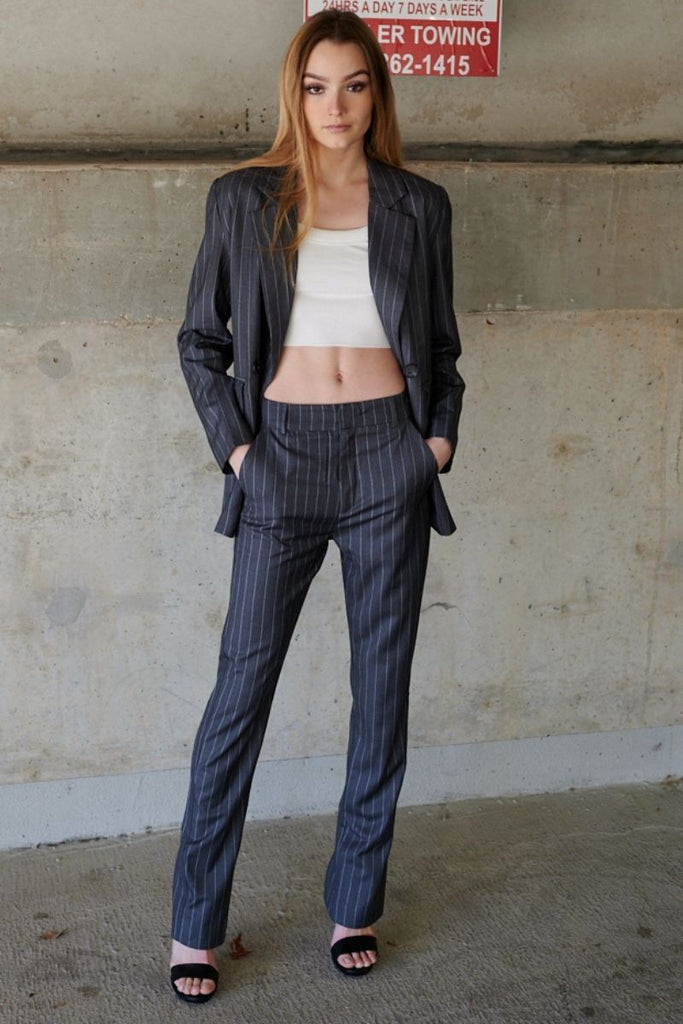 Abby Pinstripe Suit Pants